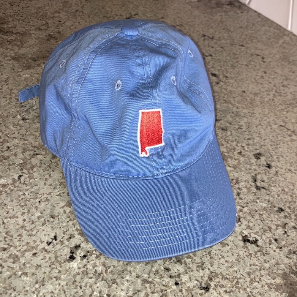 UEC Twill Ball Cap Alabama Adjustable light blue, with red and white design